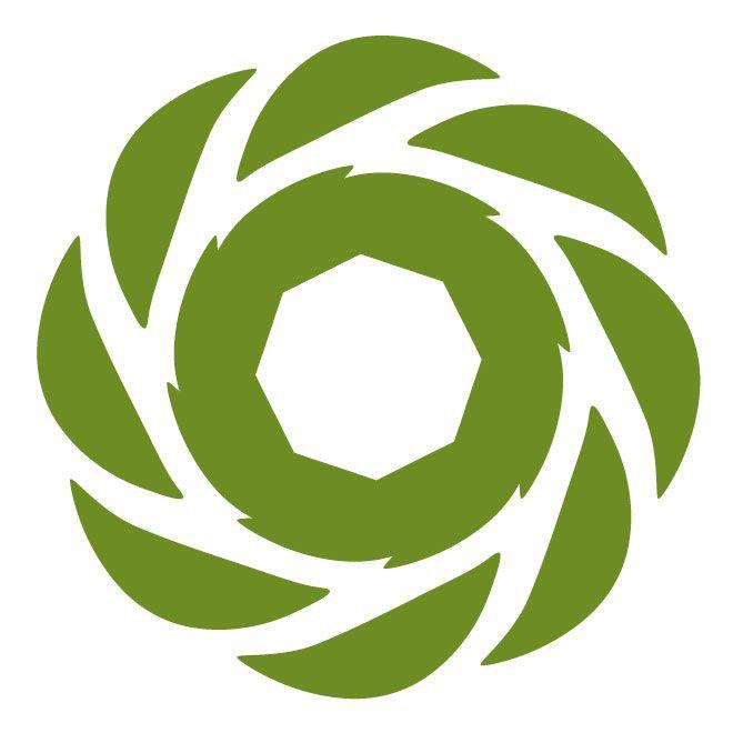 Green Flower Shape of Logo - BODY FIGURE DANCE VECTOR LOGO