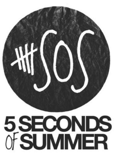 5 Seconds of Summer Black and White Logo - 5SOS logo. Graphic design Seconds of Summer, Second