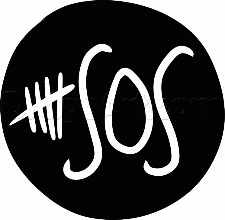 5 Seconds of Summer Black and White Logo - 5sos Logos