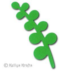 Green Flower Shape of Logo - Large Green Flower Foliage Die Cut Shapes (Pack of 10) - £0.39