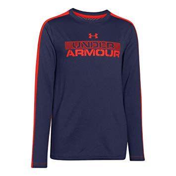 Orange and Blue Knight Logo - Under Armour ColdGear Infrared Long Sleeve Tee - Boys - Blue Knight ...