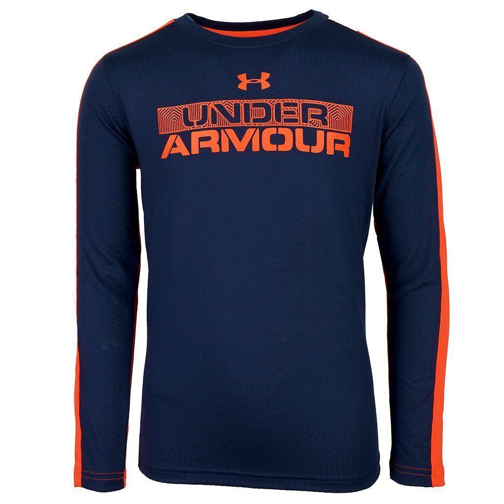 Orange and Blue Knight Logo - Under Armour Boys ColdGear Infrared LS Tee Blue Knight / Bolt Orange