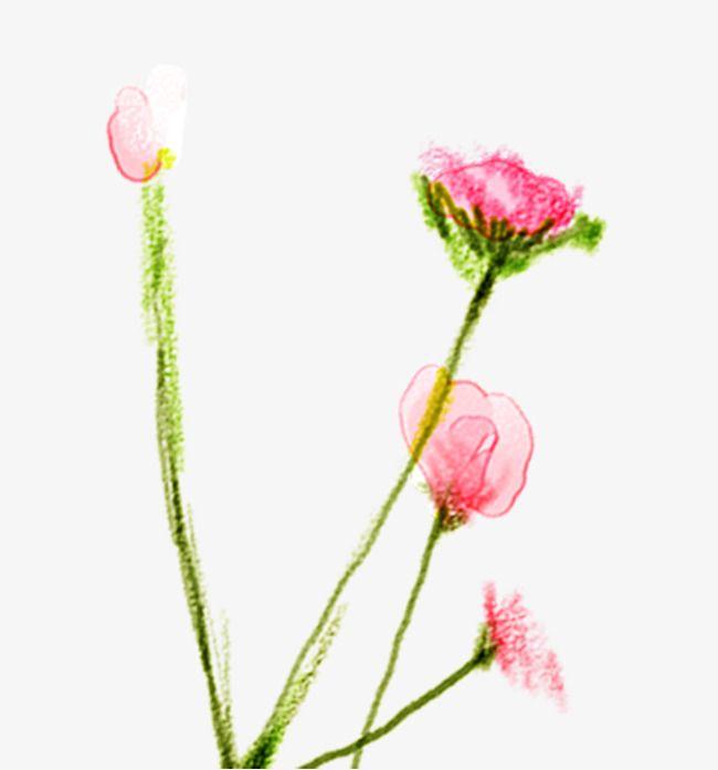 Crayon Flower Logo - Pink Crayon Flower Decoration Pattern, Flower Clipart, Pink, Crayon