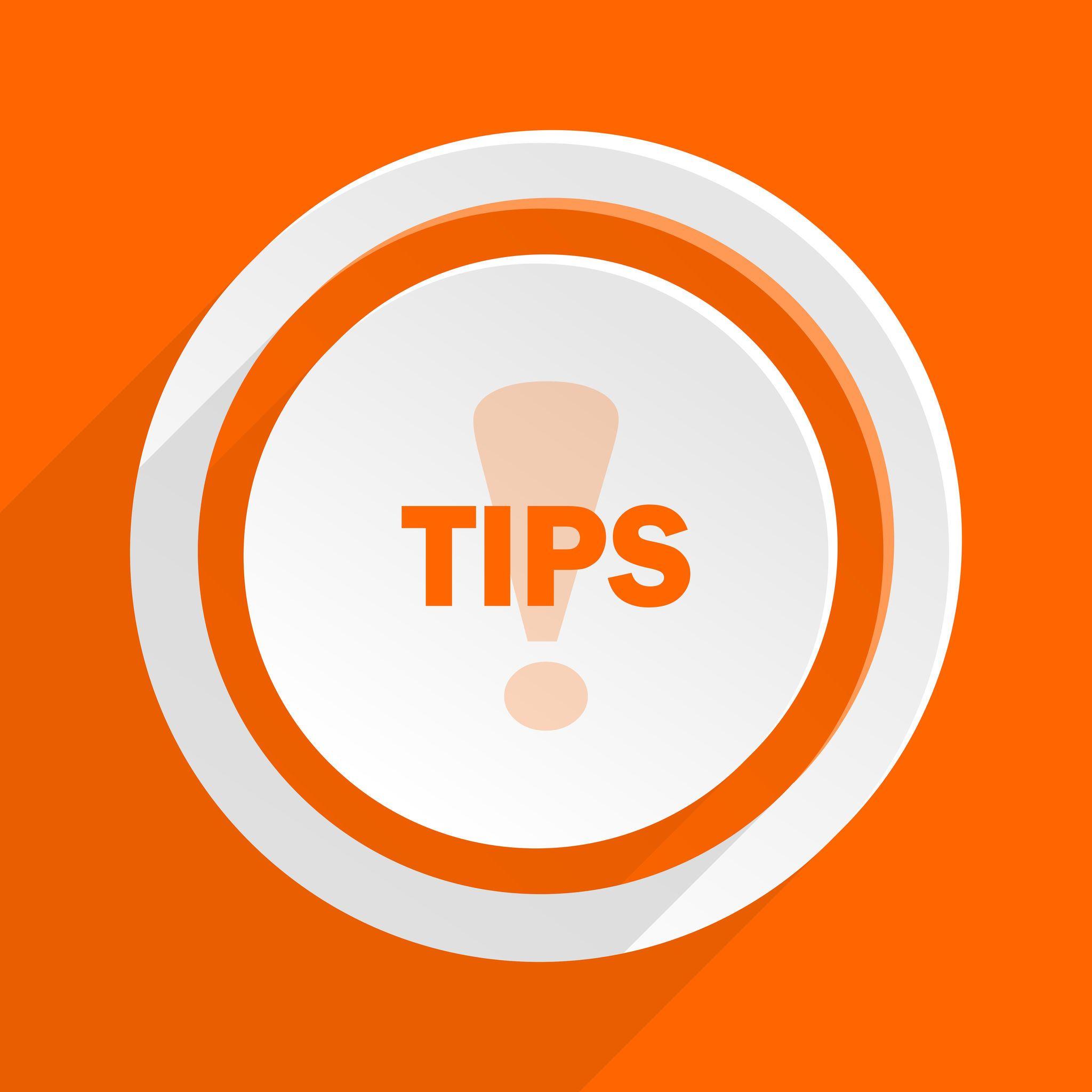 Tips App Logo - 50235311 - tips orange flat design modern icon for web and mobile ...