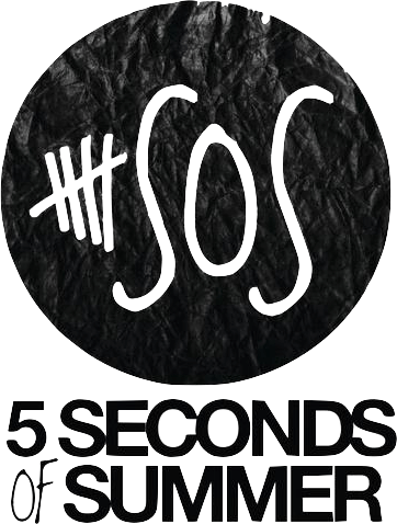 5 Seconds of Summer Black and White Logo - OF in the 5 Seconds of Summer Logo