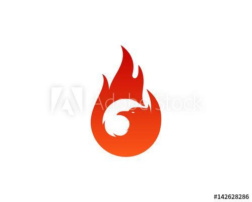 Fire Element Logo - Phoenix Fire Icon Logo Design Element - Buy this stock vector and ...