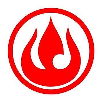 Fire Element Logo - AVATAR FIRE ELEMENT SOLID LOGO STICKERS SYMBOL 5.5