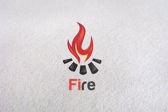 Fire Element Logo - fire logo,burn, flame, gas, element