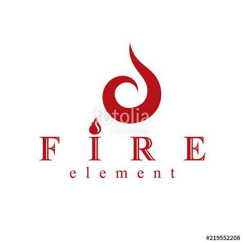 Fire Element Logo - Fire element abstract logo for use as petrol corporate emblem. Oil
