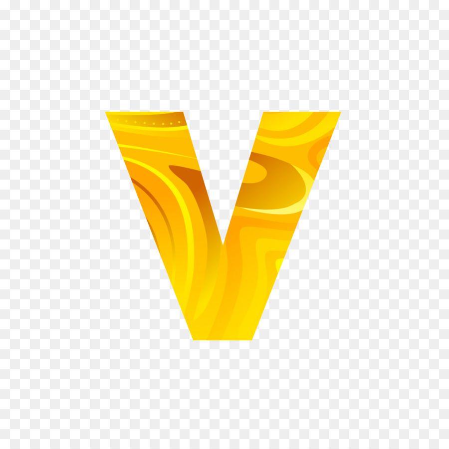 Golden V Logo - Letter V Font golden letters V png download