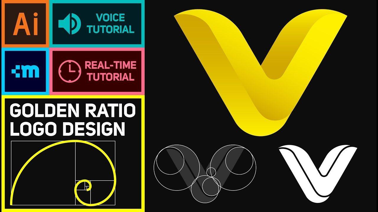 Golden V Logo - Golden Ratio Logo - Illustrator Tutorial for Beginners - YouTube
