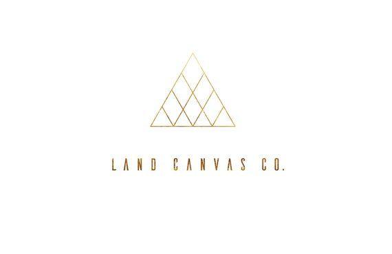 Gold Triangle Logo - Gold Photography LLuxe Faux Triangle Gold Calligraphy Logo | Etsy