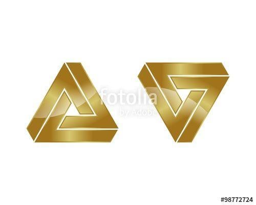 Gold Triangle Logo - Gold Trinity Triangle Logo