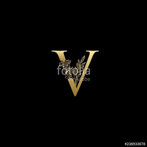 Golden V Logo - Golden V Letter Logo Stock Image And Royalty Free Vector Files