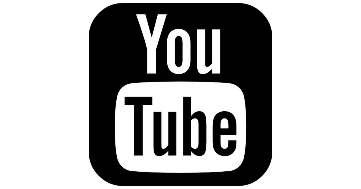 YouTube Black Logo - Youtube rounded square logo - Free logo icons