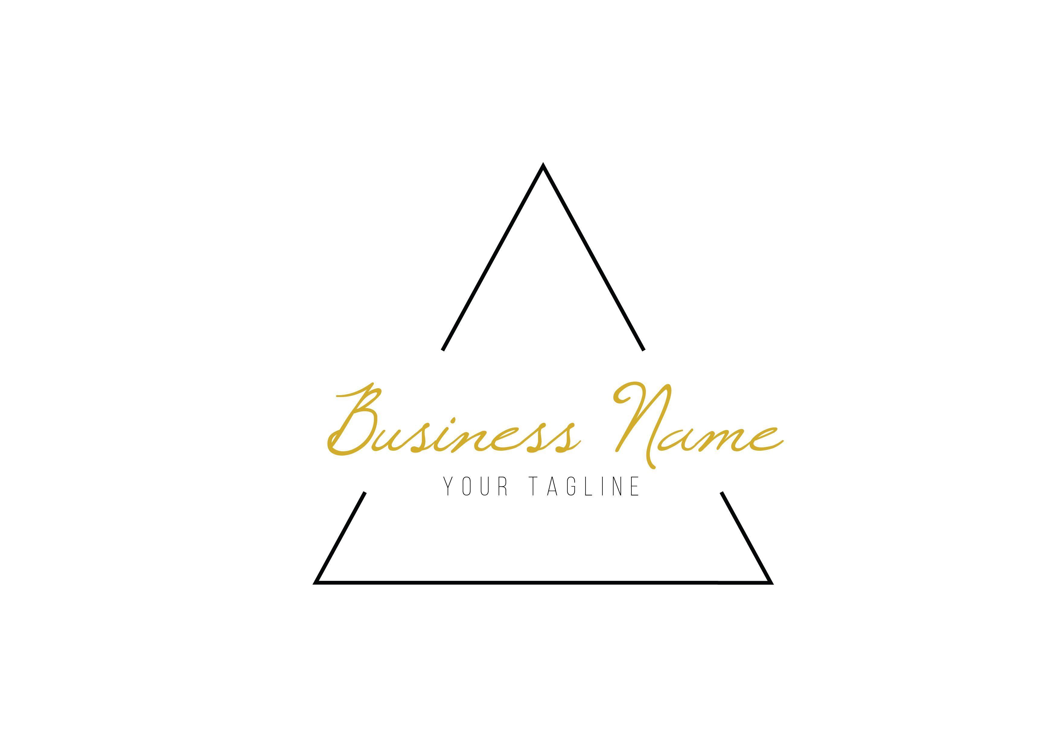 Triangle Company Logo - Triangle logo Calligraphic font Minimalistic logo Business card Gold ...