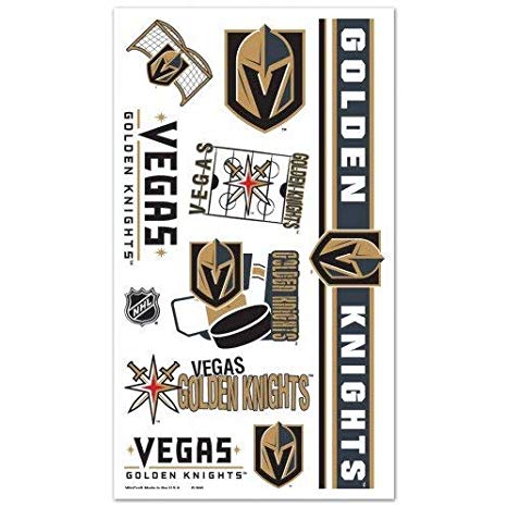 Golden V Logo - Vegas Golden Knights Tattoos 10 per sheet: Sports & Outdoors