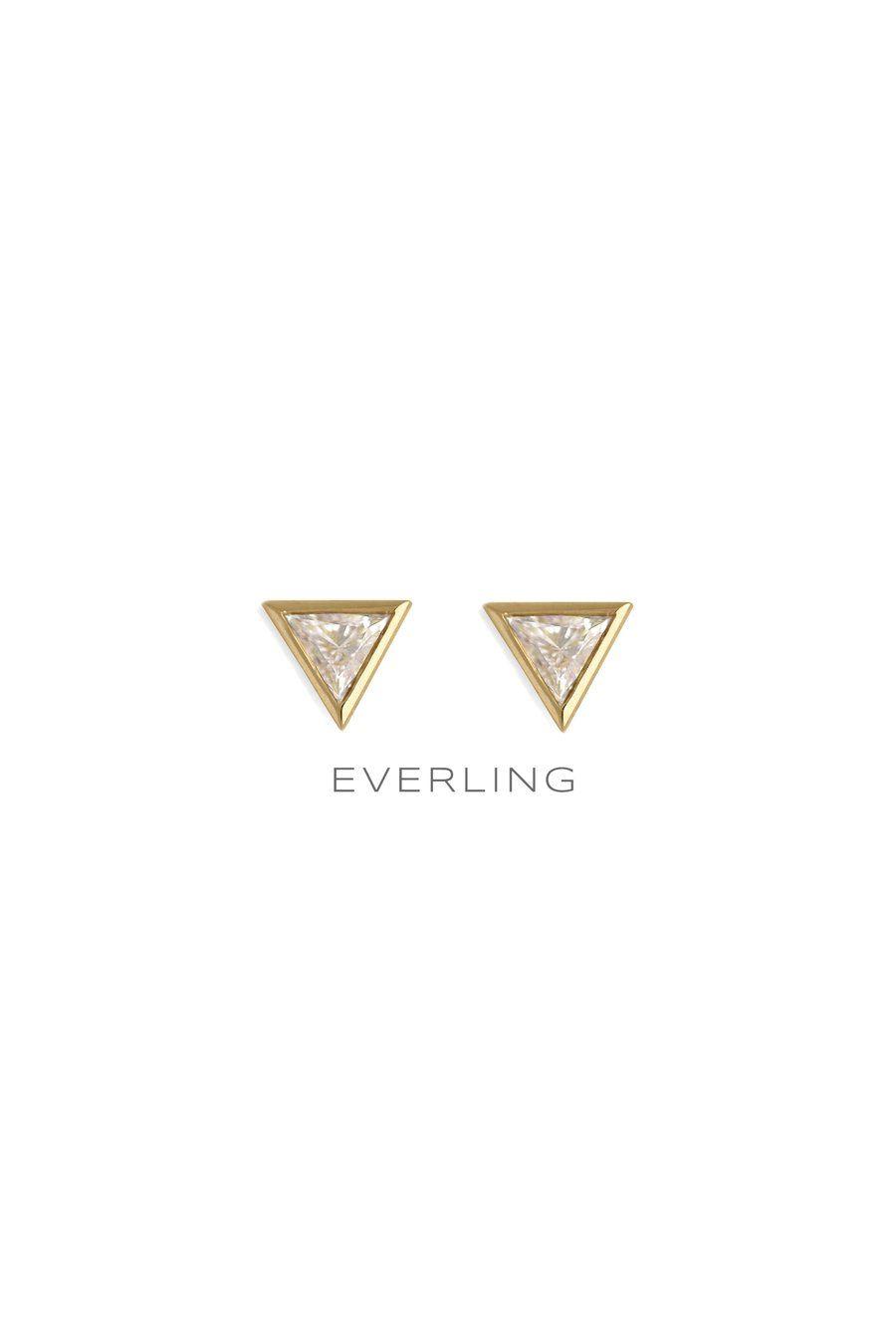Gold Triangle Logo - Bermuda- Diamond Triangle Earrings on Everling's Shop page