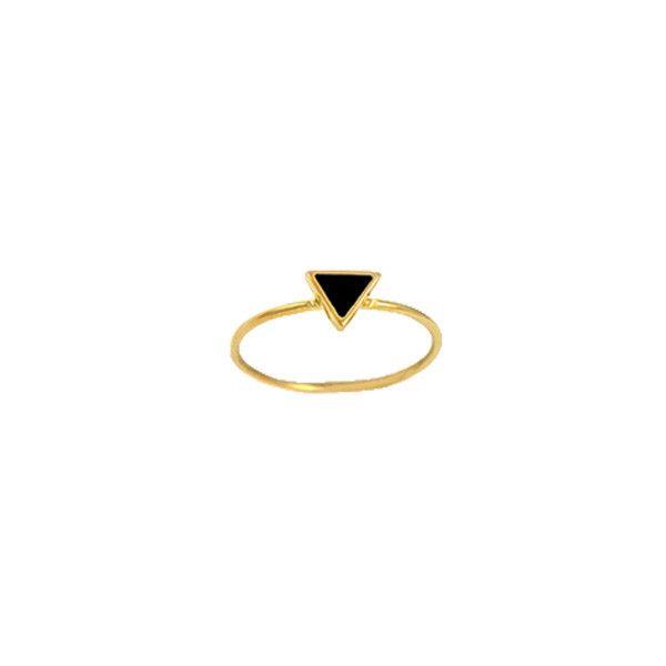 Gold Triangle Logo - Gold triangle ring - Virginie Millefiori