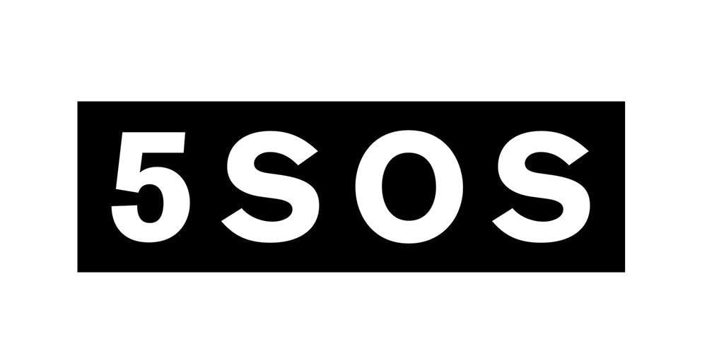5 Seconds of Summer Black and White Logo - BUCKLOOP -5 Seconds of Summer