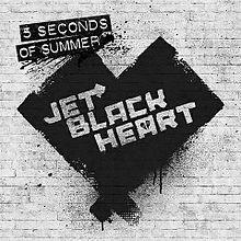 5 Seconds of Summer Black and White Logo - Jet Black Heart