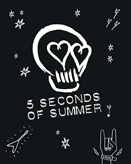 5 Seconds of Summer Black and White Logo - SOS Fleece Blanket Seconds of Summer Skull Fleece