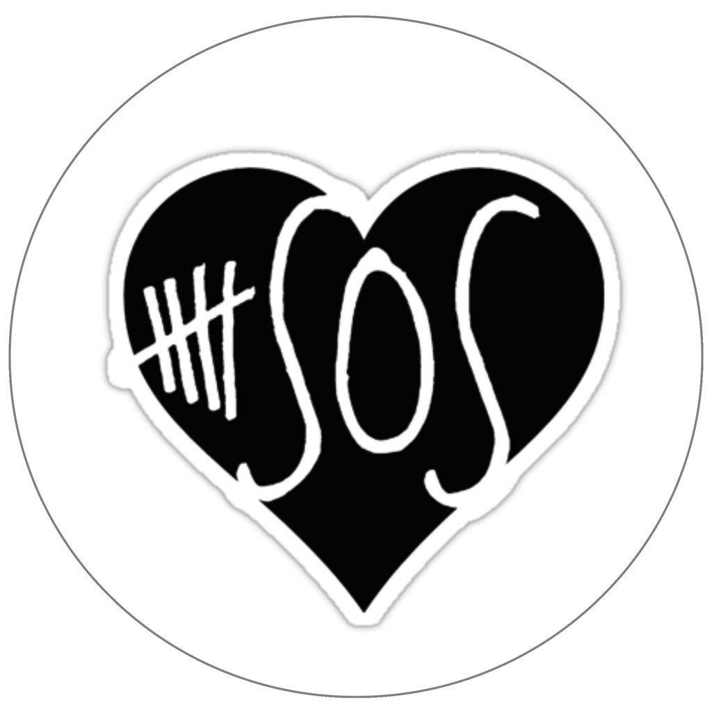 5 Seconds of Summer Black and White Logo - 5 Seconds of Summer Logos – My Cupcake Toppers