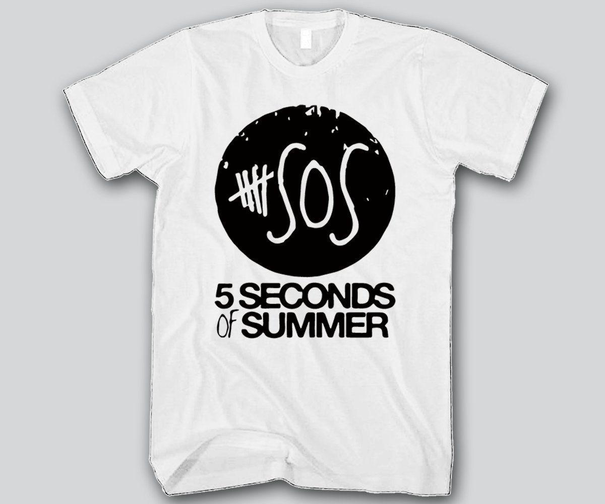 5 Seconds of Summer Black and White Logo - Where Can I Buy 5 Seconds Of Summer T Shirts
