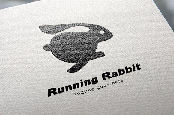 Running Rabbit Logo - Running Rabbit logo Logo Templates Creative Market
