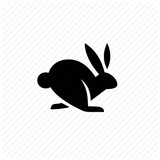 Running Rabbit Logo - Animal, bunny, easter, hare, nature, rabbit, running icon