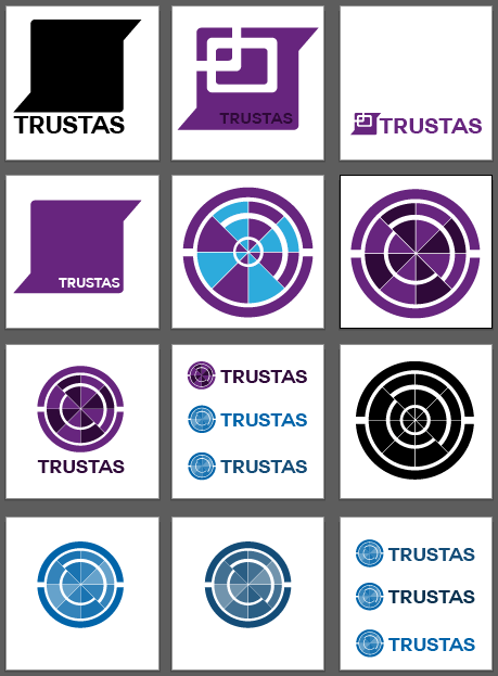 Purple Circle Bank Logo - Trustas Bank Logo Designs | Creating Kate