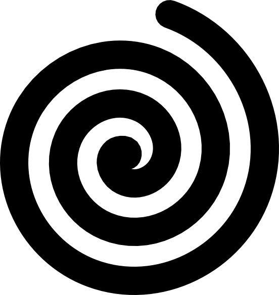 Black and White Spiral Logo - Black Bold Spiral clip art Free vector in Open office drawing svg