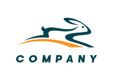 Running Rabbit Logo - Running Hare Logo Design