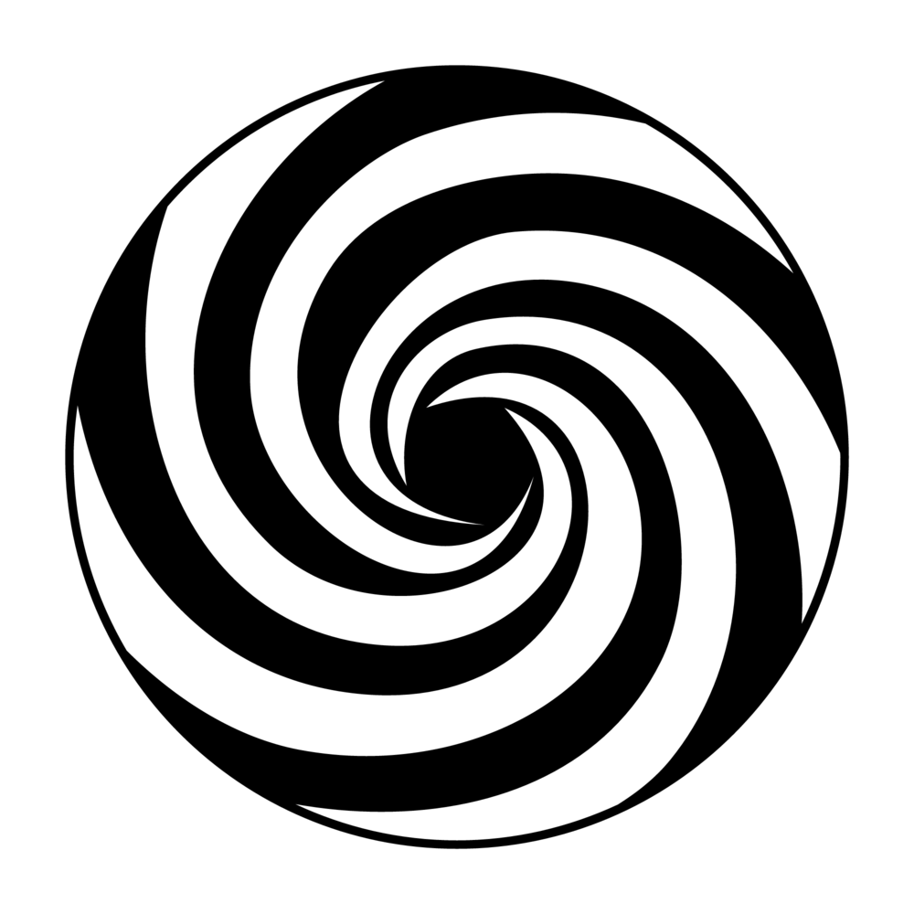 Black and White Spiral Logo - Inspyral Entertainment | Oklahoma Stilt-walkers, Glow & Fire Performers