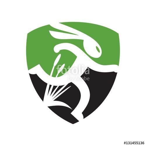 Running Rabbit Logo - rabbit logo vector. running rabbit. Logo design template with bunny