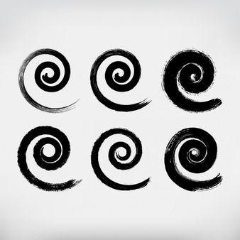 Black and White Spiral Logo - Spiral Vectors, Photo and PSD files