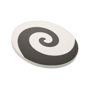 Black and White Spiral Logo - Black And White Spiral Drink & Beverage Coasters
