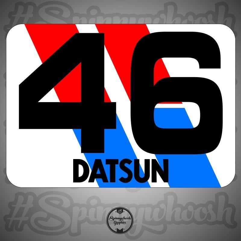 Vintage Datsun Logo - Vintage Livery Inspired Datsun Racing Numbers