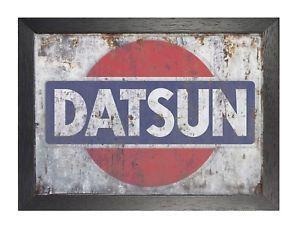 Vintage Datsun Logo - Retro Datsun Vintage Old Logo Poster Nissan Motor Car Moto Photo ...