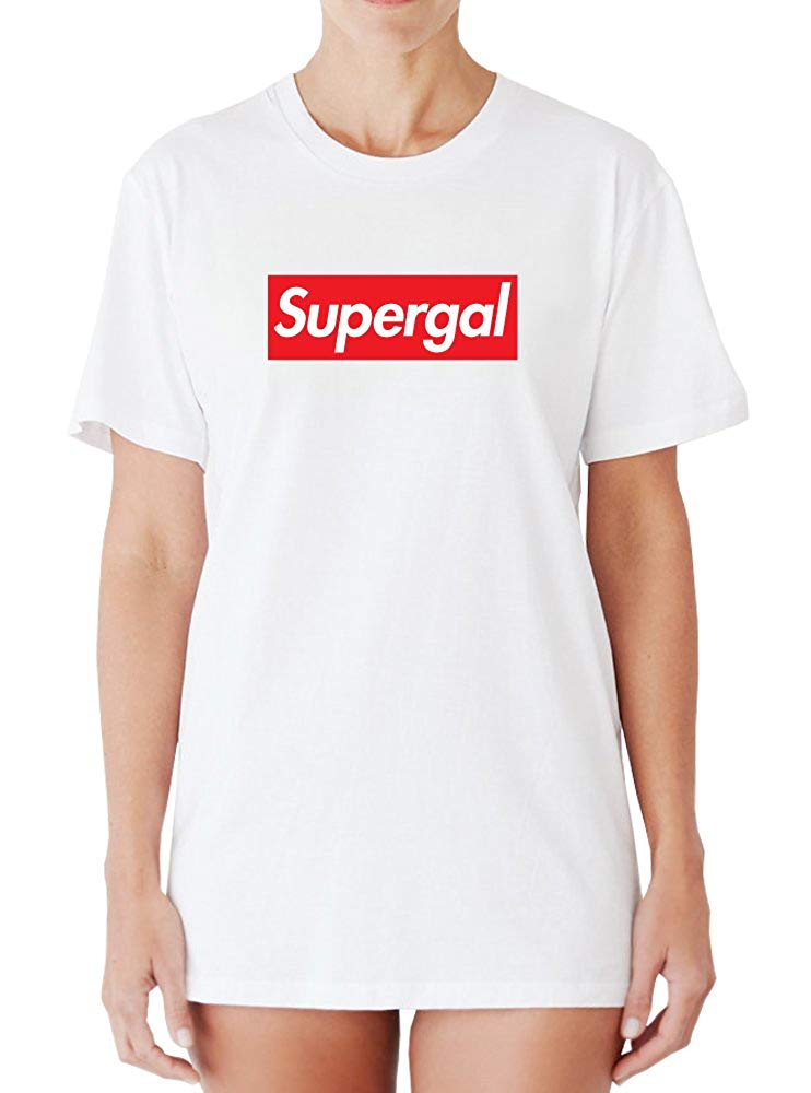 Super Supreme Logo - Amazon.com: Egoteest Funny Womens t Shirts - Super GAL - Supreme ...