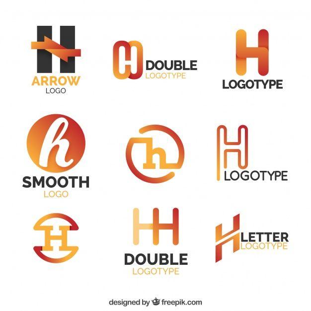 Orange H Logo - Orange lletter h logo collection Vector | Free Download