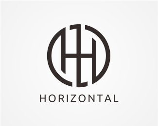 H Circle Logo - Horizontal - Abstract H Logo Designed by danoen | BrandCrowd
