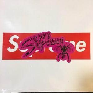 Super Supreme Logo - SUPREME LIMONIOUS SUPER SUPREME STICKER (PINK) (3”x5”) BOX LOGO ...