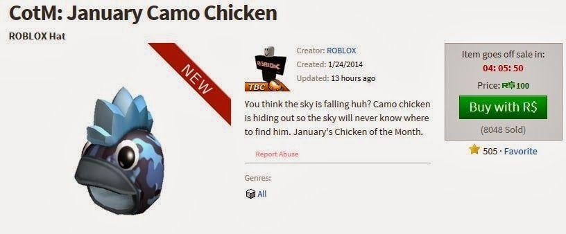Camo Chicken Logo - Unofficial Roblox: Chicken Of The Month