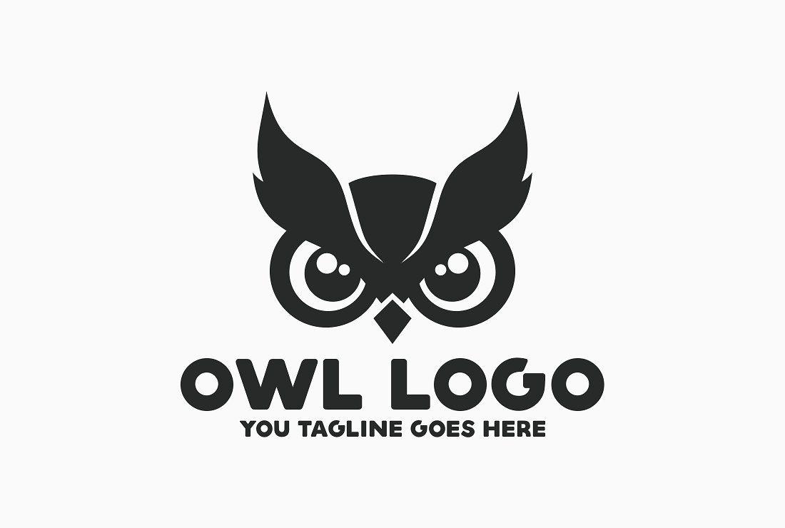 Black and White Owl Logo - Owl Logo ~ Logo Templates ~ Creative Market
