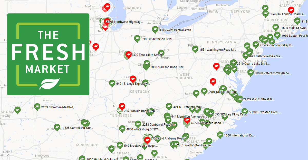 The Fresh Market Logo - MAP: See where The Fresh Market is closing stores