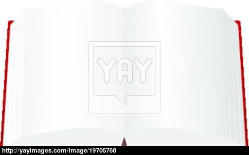 Red Open Book Logo - An open book in the red cover vector | YayImages.com
