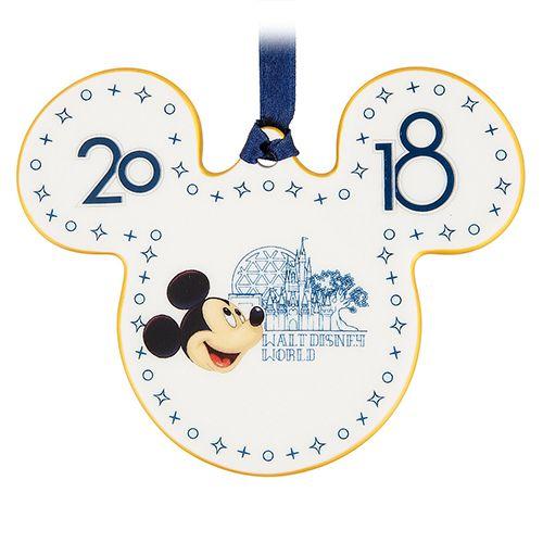 Disney Mickey Mouse Ears Logo - Disney Disc Ears Ornament World 2018 Logo Mickey Mouse