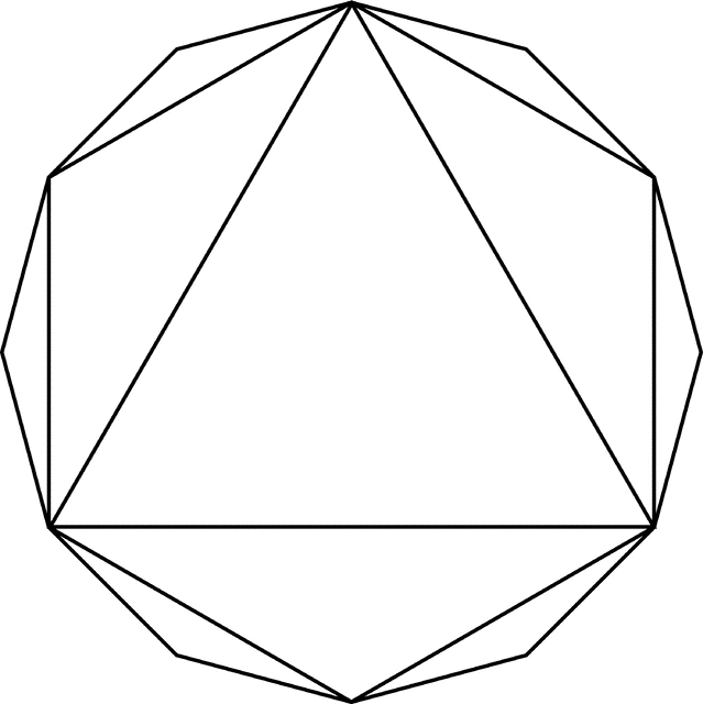 Hexagon Triangles Logo - Hexagon And Triangle Inscribed In A Dodecagon | ClipArt ETC