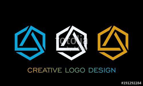 Hexagon Triangles Logo - Hexagon And Triangle Logo Vector. Stock Image And Royalty Free